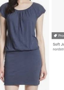 Soft Joie Adrijana ruched dress in dark navy large